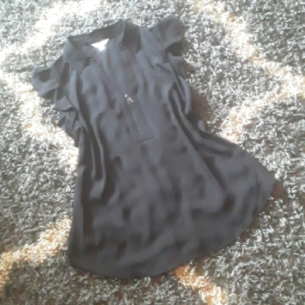 Candies Sheer Black Career Top- Large